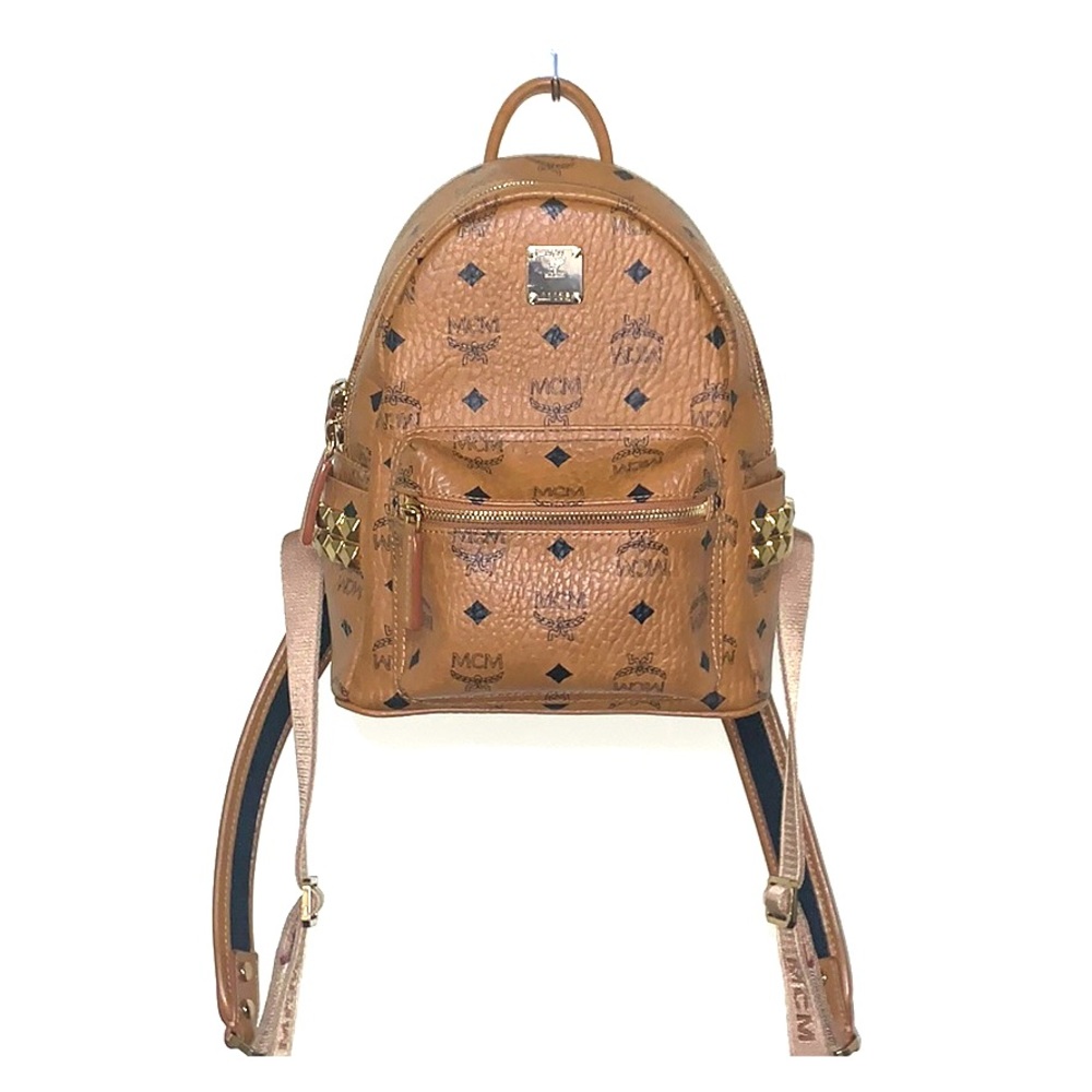 MCM mini backpack Cognac. Cognac Visetos